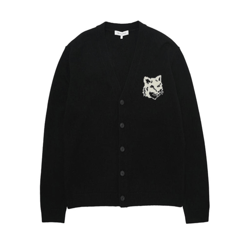 [국내배송] 메종키츠네 가디건 폭스헤드 남성 NM00508KM0329-P199 - Maison Kitsune