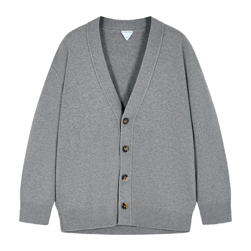 보테가베네타 가죽 패치 캐시미어 가디건 774699 V2MM0 8531 - Bottega Veneta
