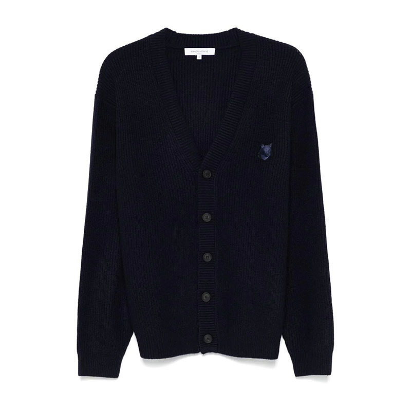 메종키츠네 볼드 폭스 헤드 가디건 NM00501KT1093 P476 - Maison Kitsune