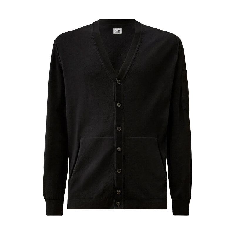 CP컴퍼니 씨 아일랜드 렌즈 블랙 남성 가디건 18CMKN076A 004037A 999 - CP company
