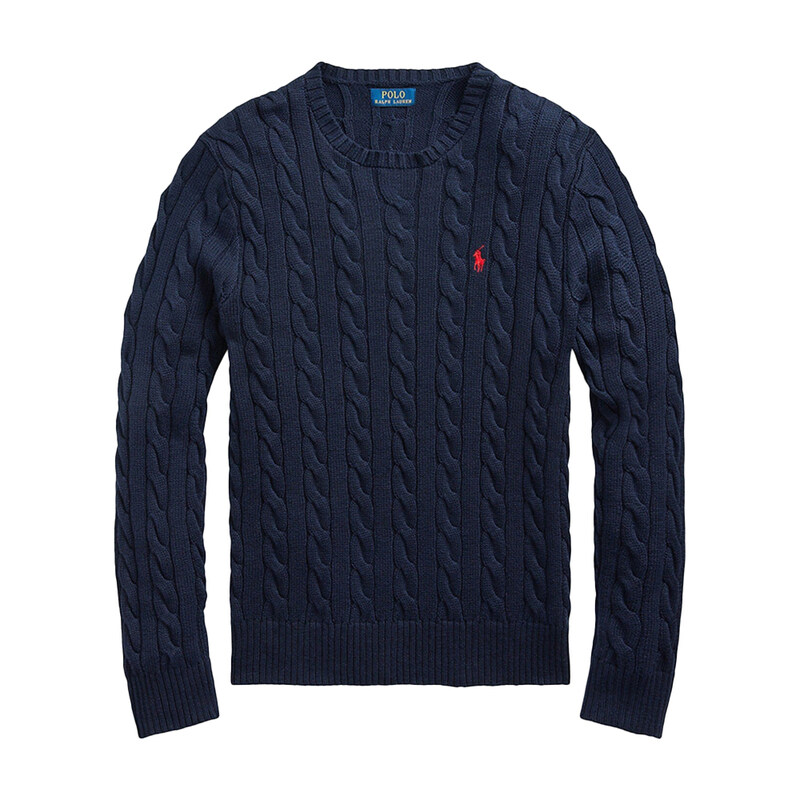 [국내배송] 폴로 랄프로렌 남성 포니로고 케이블 니트 네이비 710775885013 - Polo Ralph Lauren