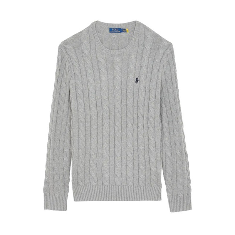[국내배송] 폴로 랄프로렌 남성 포니로고 케이블 니트 그레이 710775885013 - Polo Ralph Lauren