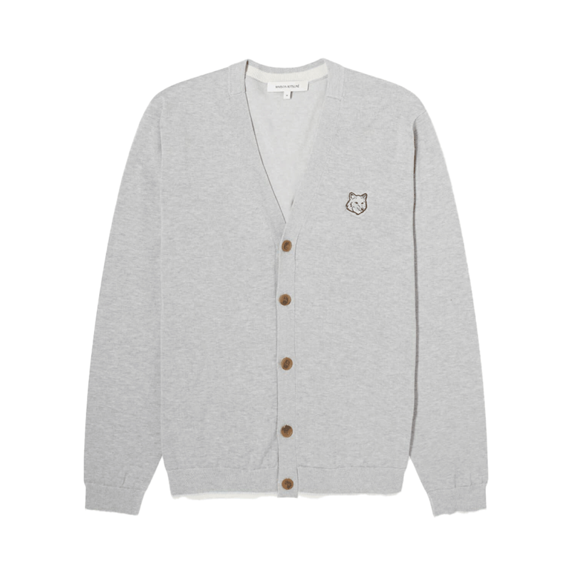 [국내배송] 메종키츠네 남성 볼드 폭스헤드 가디건 MM00502KT1103-H150 - Maison Kitsune