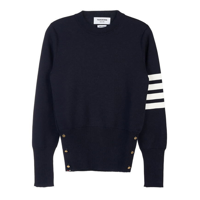 [국내배송]톰브라운 여성 4바 스트라이프 밀라노스티치 니트 FKA239A 00219 415 - Thom Browne