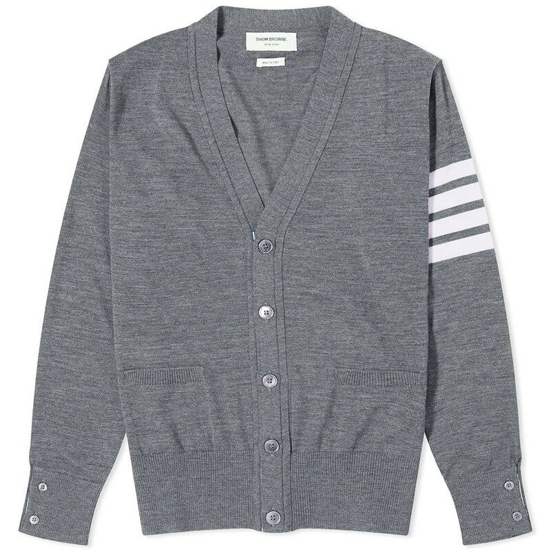 [국내배송] 톰브라운 남성 4바 스트라이프 서스테이너블 울 가디건 MKC002A Y1014 038 - Thom Browne
