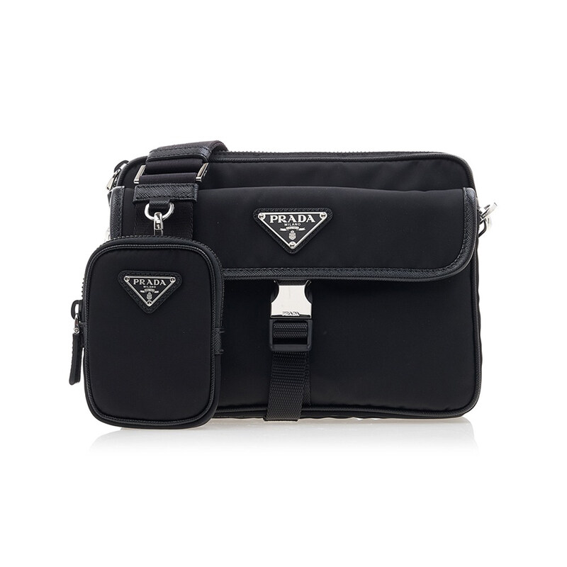 [국내배송] 프라다 리나일론 사피아노 가죽 숄더백 2VH133 2DMH F0002 - Prada