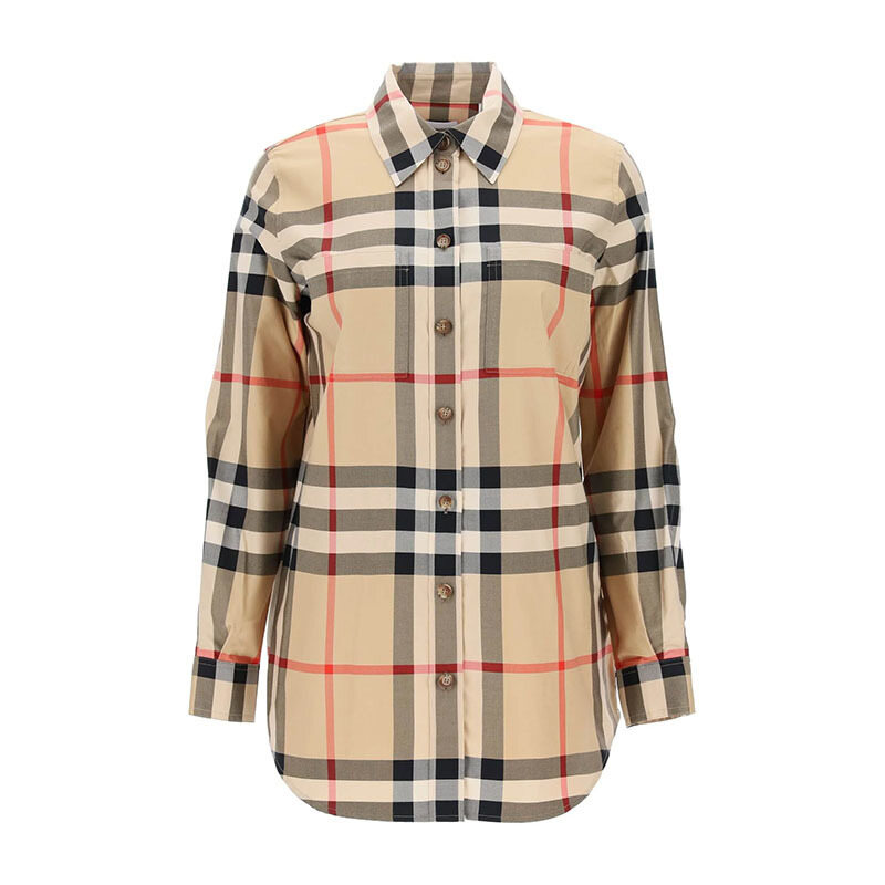 버버리 체크 코튼 셔츠 8071338 - Burberry