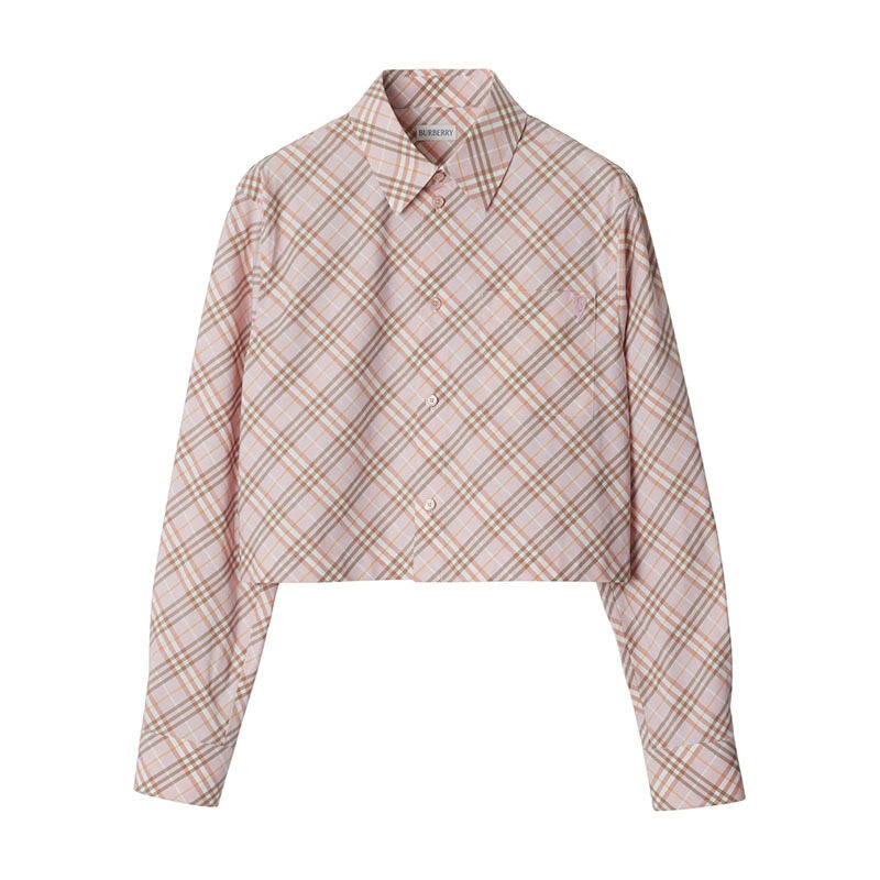 버버리 체크 크롭 셔츠 8101126 - Burberry
