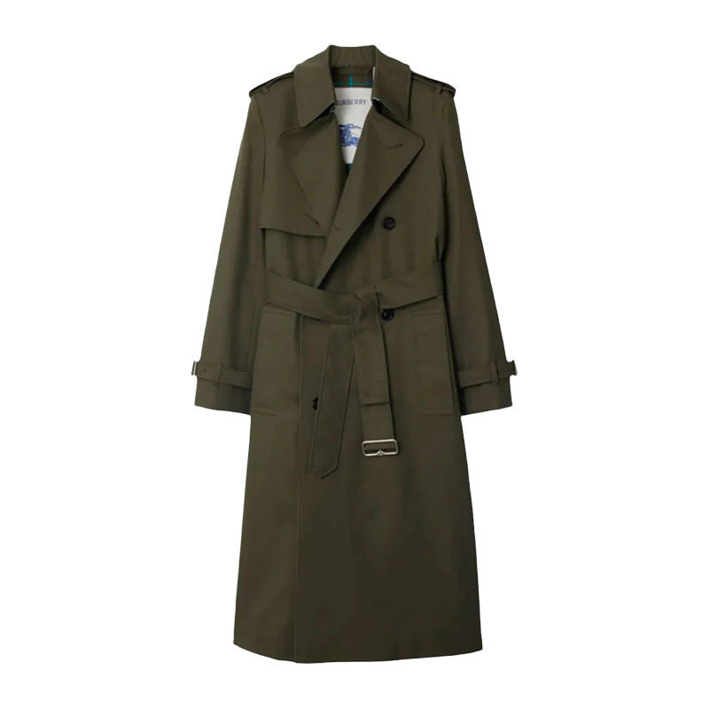 버버리 롱 코튼 블렌드 트렌치 코트 8093046 - Burberry