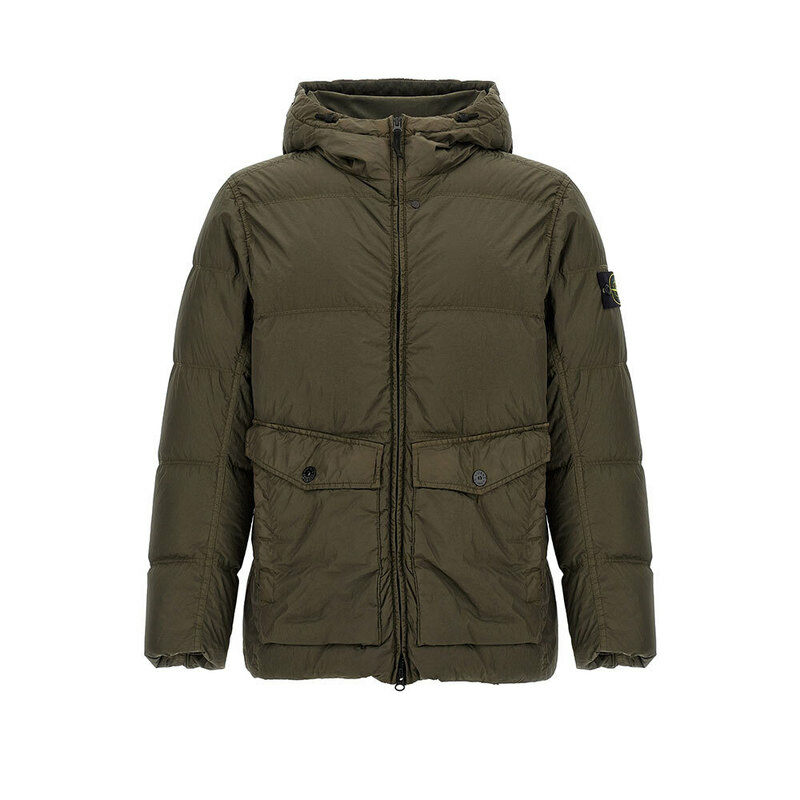 [국내배송] 스톤아일랜드 크링클랩스 패딩 남성 카키 4100011 - Stone Island