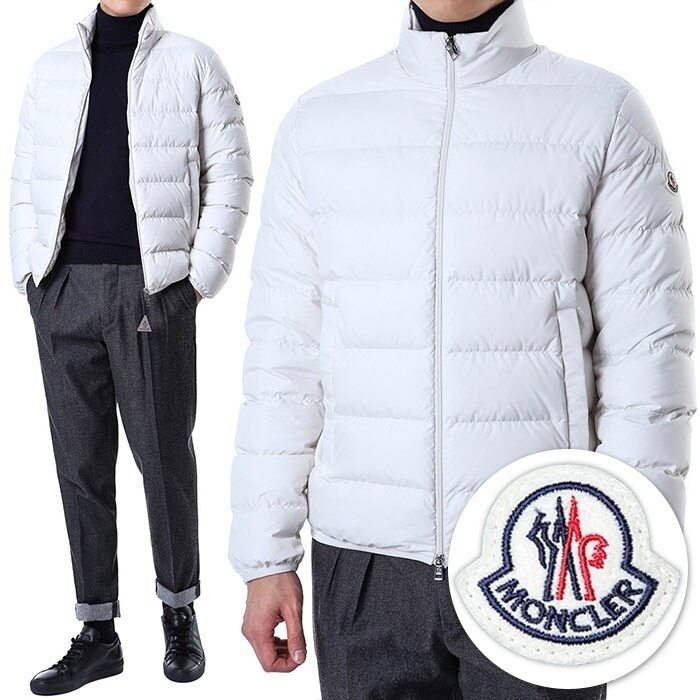 몽클레어 BAUDINET 로고패치 밴딩트리밍 구스다운 패딩점퍼 (아이보리)1A00077 54A81 034 - Moncler