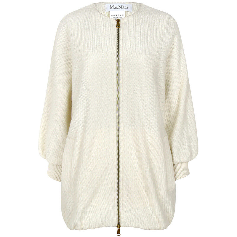 막스마라 치리노 화이트 여성 집업 자켓 2521916061 CIRINO 001 - Max Mara