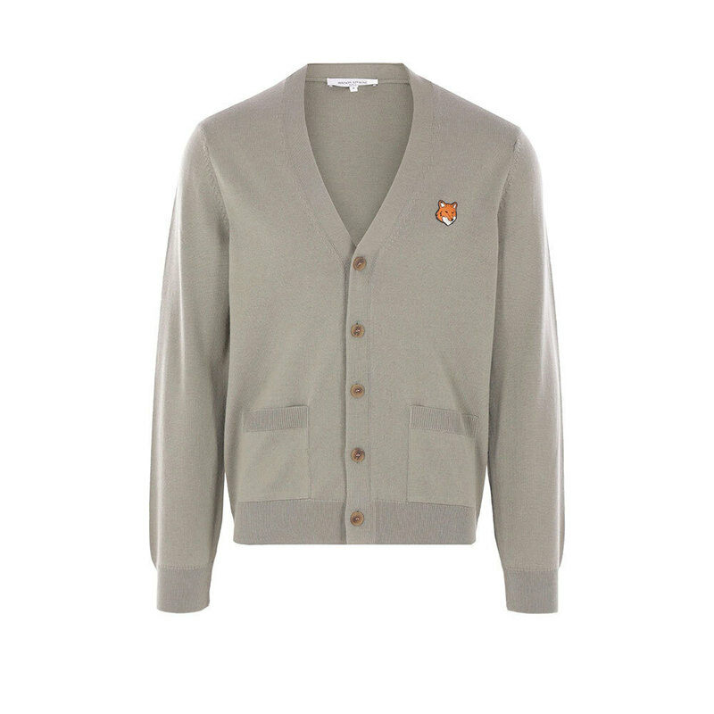 [국내배송] 메종키츠네 가디건 폭스헤드 남성 PM00501KT1181-P131 - Maison Kitsune