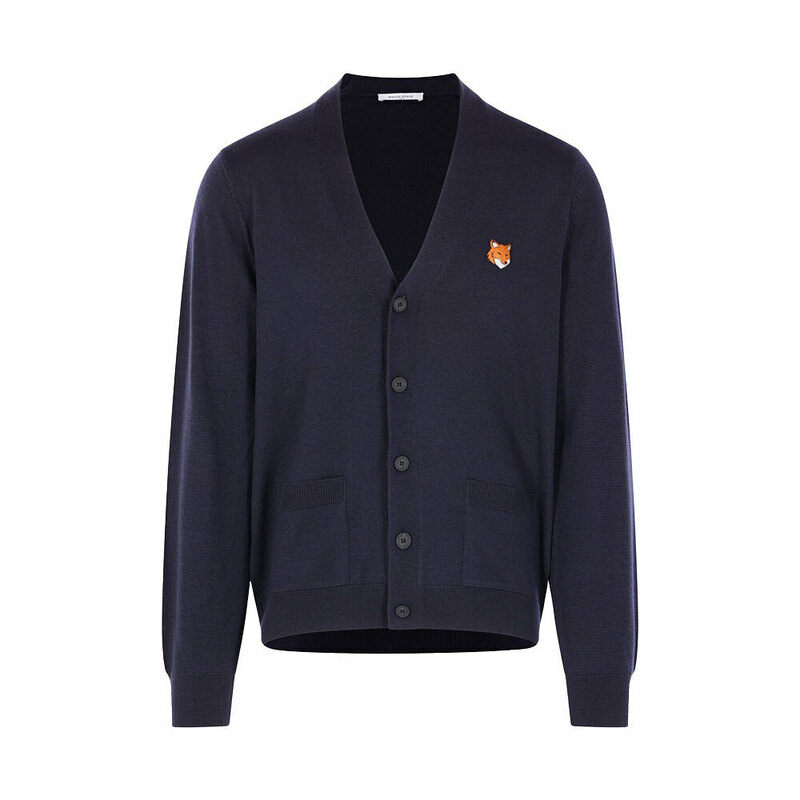 [국내배송] 메종키츠네 폭스헤드 가디건 남성 PM00501KT1181-0413 - Maison Kitsune