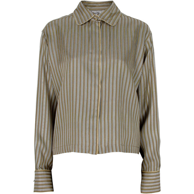 막스마라 브라마 실크 헤이즐넛 브라운 여성 셔츠 2521116171 BRAMA 002 - Max Mara