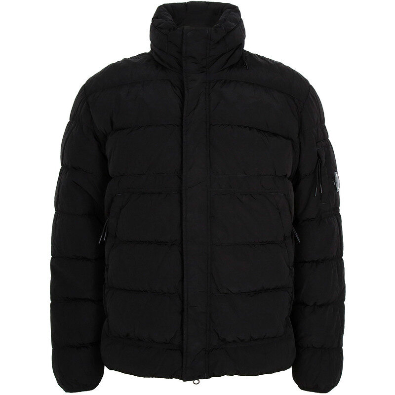 씨피컴퍼니 크롬 R 렌즈 와펜 블랙 남성 패딩 19CMOW012A 005904G 999 - CP company
