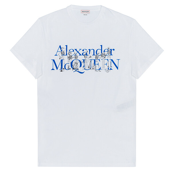 알렉산더맥퀸 남성 스켈레톤 밴드 반팔 티셔츠 735279-QUZ48-0900 - Alexander McQueen