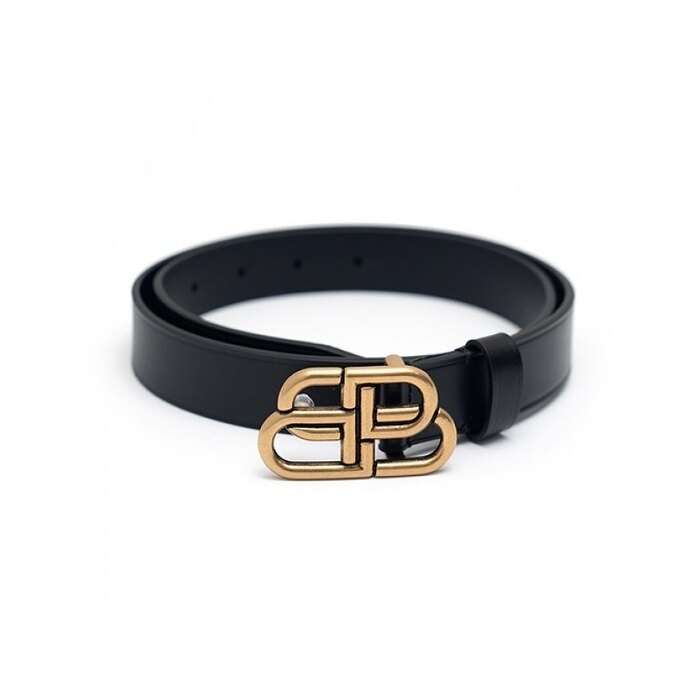 발렌시아가 BB로고 가죽 벨트 581690 1CH04 1000 - Balenciaga