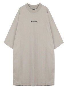 발렌시아가 로고 티셔츠 764235-TOVJ8-9763 썸네일 2
