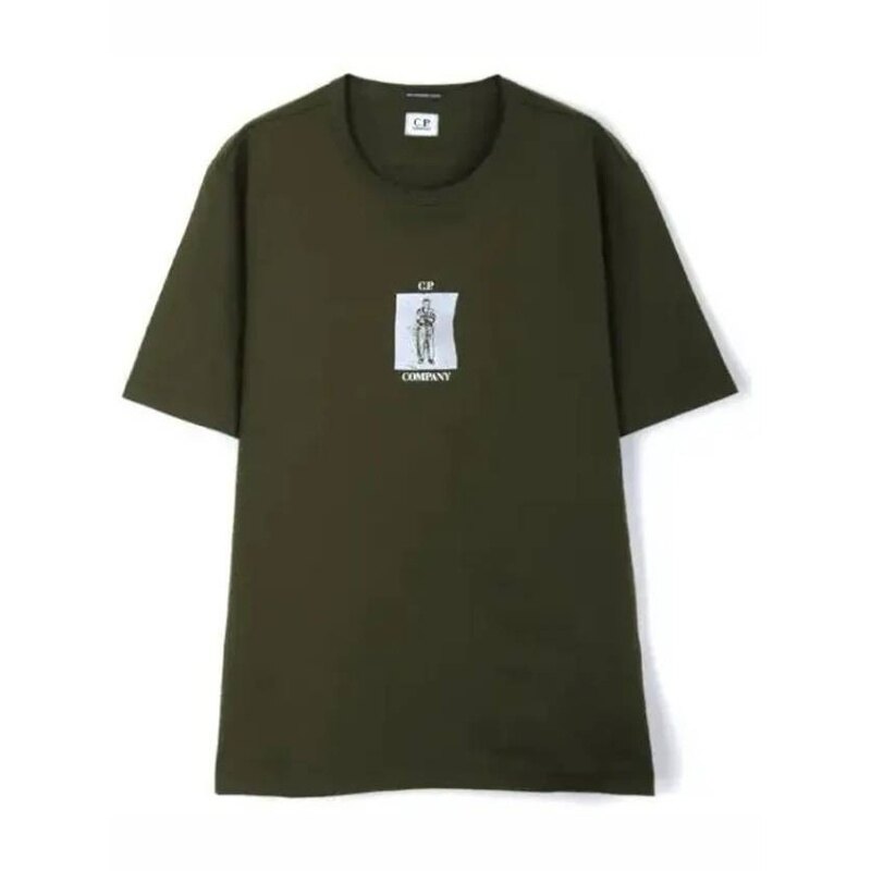CP컴퍼니 302 머서라이즈 저지 트위스트 그래픽 16CMTS163A 006203W 683 - CP company