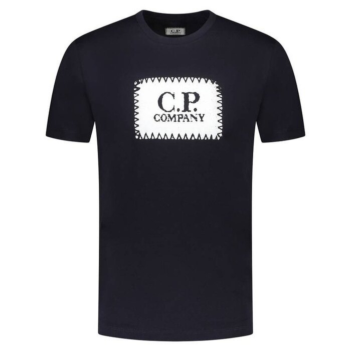CP컴퍼니 301 저지 라벨 스타일 로고 티셔츠 16CMTS042A 005100W 888 - CP company