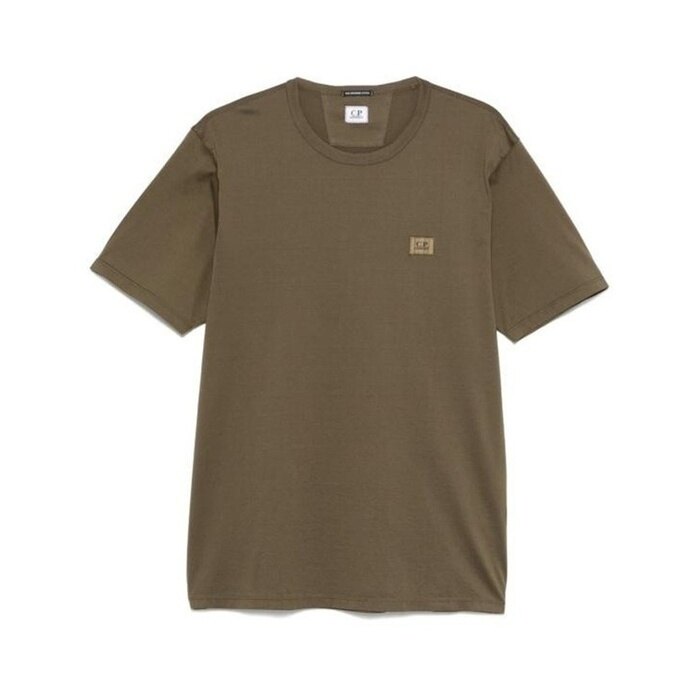 CP컴퍼니 702 머서라이즈 저지 로고 패치 티셔츠 18CMTS087A 006374G 683 - CP company