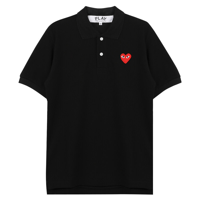 꼼데가르송플레이 레드 하트 와펜 폴로 남성티 AX-T006-051-1 - Comme des Garcons