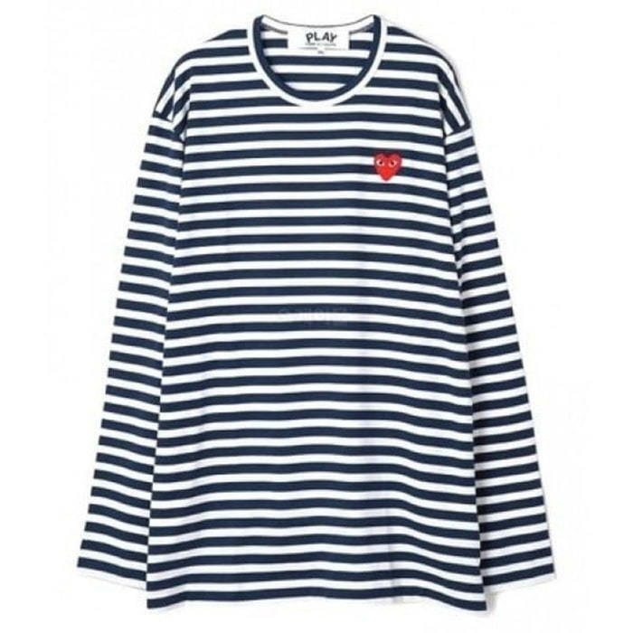 꼼데가르송 레드하트와펜 스트라이프 긴팔티 AX T010 051 1 - Comme des Garcons