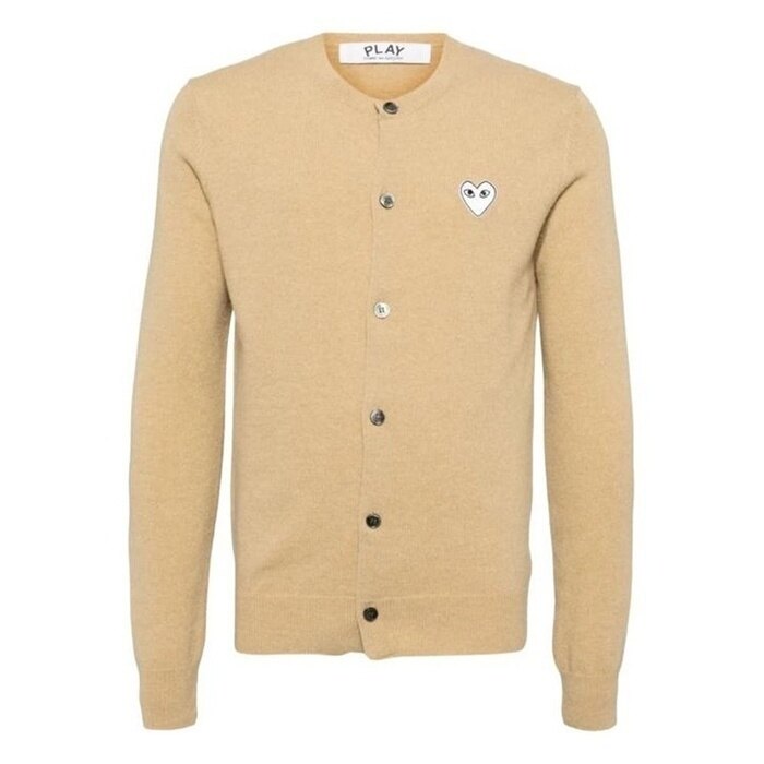꼼데가르송 화이트하트 와펜 울 가디건 AX N065 051 2 - Comme des Garcons