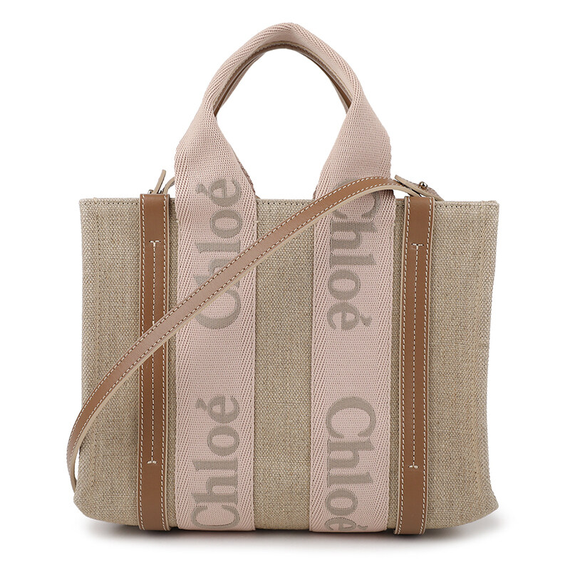 끌로에 리넨 우디 스몰 토트백 CHC23AS397L17-26Y - Chloe