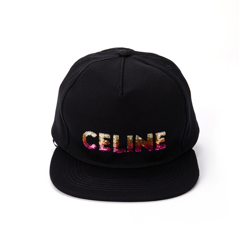 셀린느 자수 캡 코튼 블랙 2AUW9641M-38NO - Celine