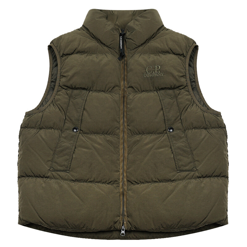 C.P컴퍼니 크롬 알 렌즈 로고 자수 패딩 조끼 19CMVE149A-005904G-683 - CP company