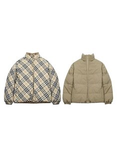 버버리 그레인 체크 리버시블 구스 다운 자켓 8098487 썸네일 2