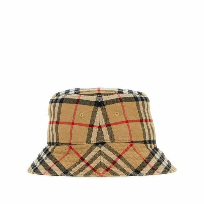 버버리 체커드 코튼 버킷 모자 버킷햇 8075657 - Burberry