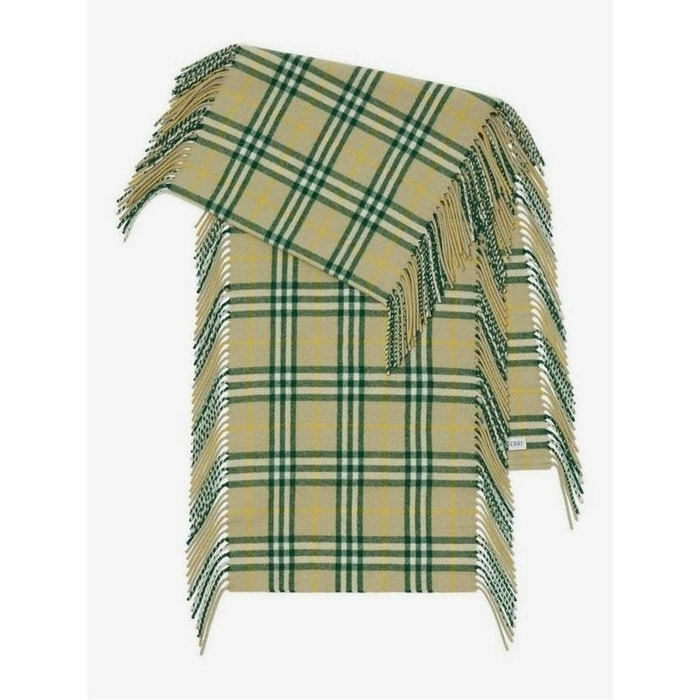 버버리 체크 캐시미어 프린지 스카프 8079992 - Burberry