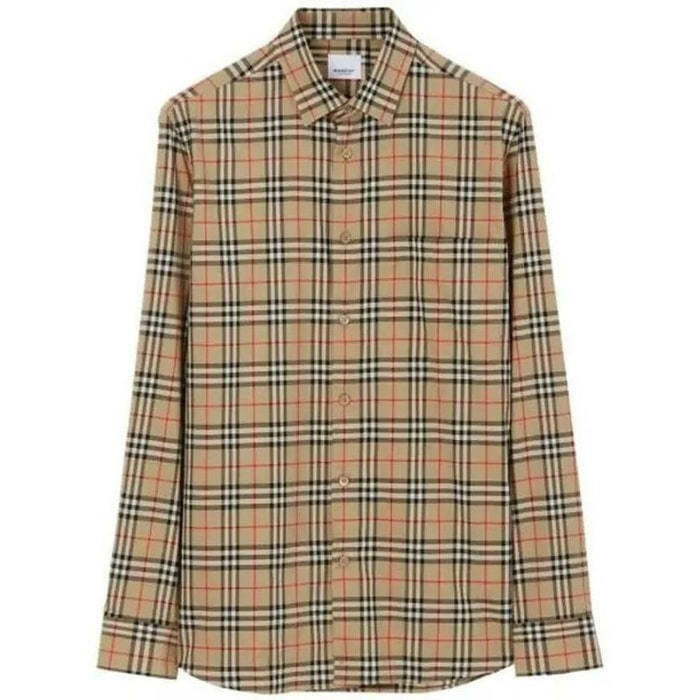 버버리 체커드 코튼 셔츠 체크 8070582 - Burberry