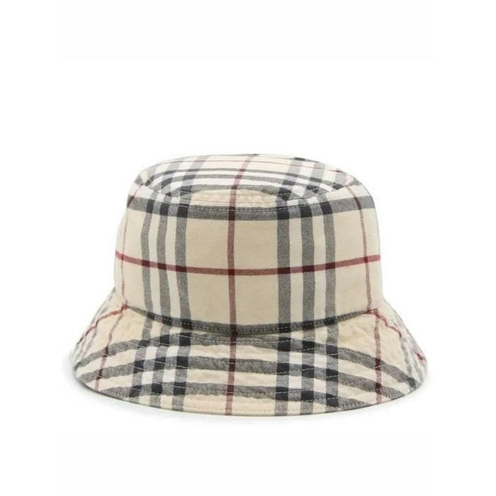버버리 체크 코튼 버킷 모자 햇 8075650 - Burberry