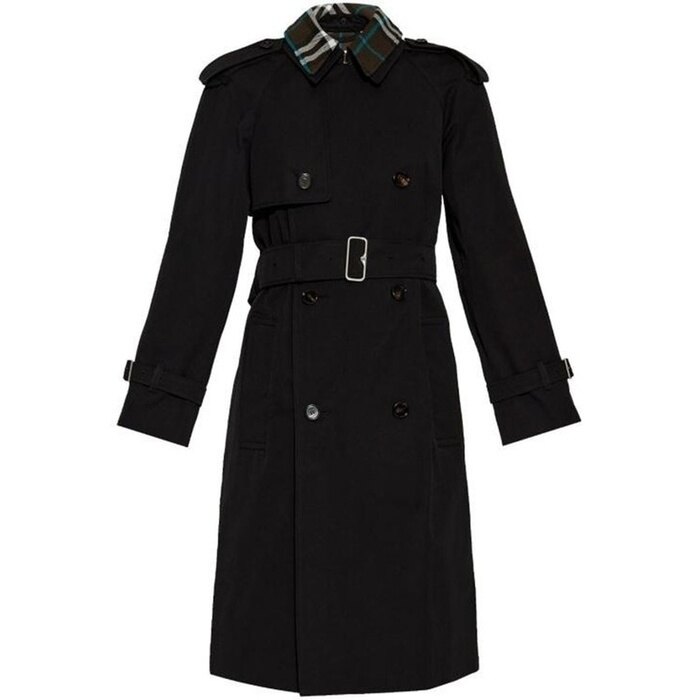 버버리 롱 탈부착 카라 개버딘 트렌치코트 코트 디테쳐블 8096579 - Burberry