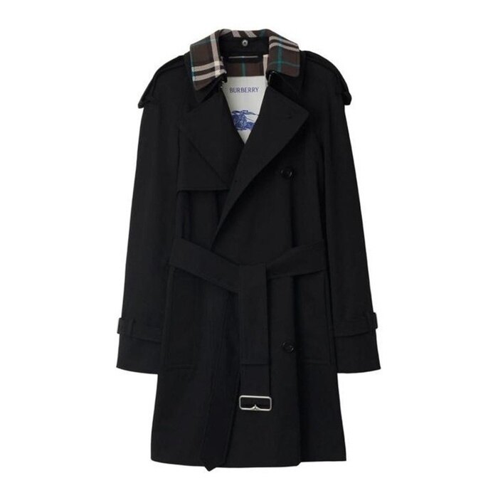 버버리 롱 탈부착 카라 개버딘 트렌치코트 코트 디테쳐블 8096563 - Burberry