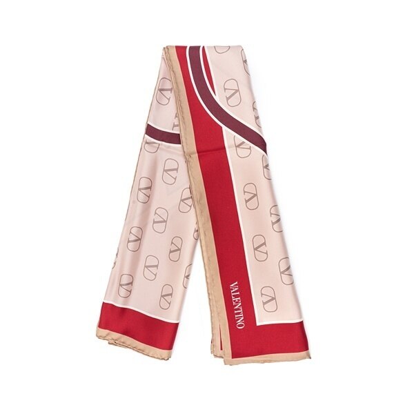 라프리마 [VALENTINO] 발렌티노 VLOGO 실크 풀라드 스카프 1W2EI114-LDY-R13 - Valentino Garavani