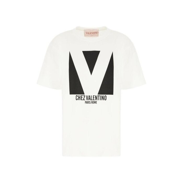 CHEZ 발렌티노 프린트 저지 코튼 티셔츠 6B3MG24H 95W A03 - Valentino Garavani