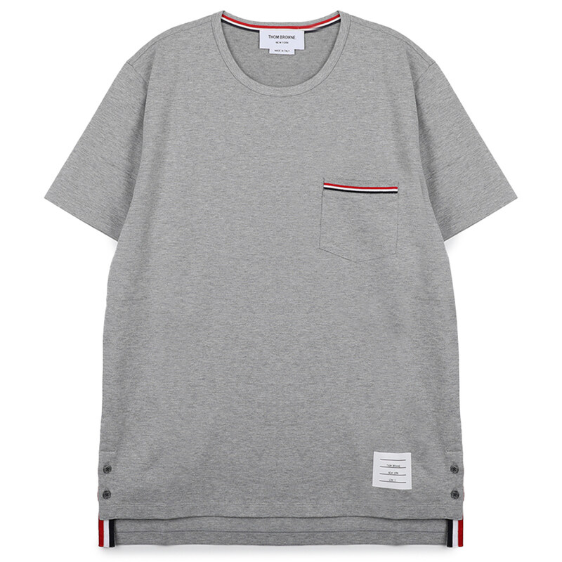 톰브라운 RWB 포켓 엣지 티셔츠 MJS010A01454-055 - Thom Browne