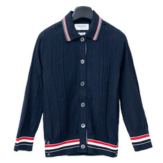 [THOM BROWNE] 톰브라운 여성 트리밍 니트 가디건 FKC460AY3010-415 썸네일 1