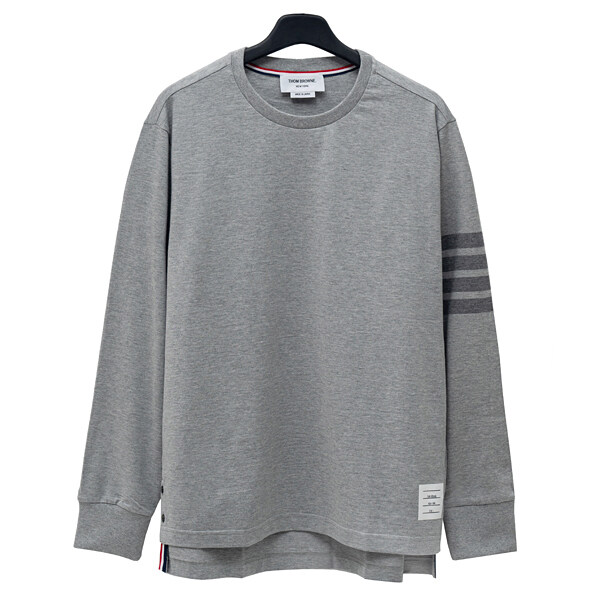 라프리마 [THOM BROWNE] 톰브라운 남성 저리리 맨투맨 티셔츠 MJS117A06769-055 - Thom Browne