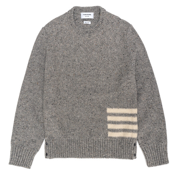 톰브라운 저지 스티치 도니골 4-바 크루넥 풀오버 MKA448AY1032-055 - Thom Browne