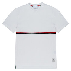 라프리마 [THOM BROWNE] 톰브라운 미드웨이트 저지 스트라이프 티셔츠 MJS221AJ0058-100 썸네일 1