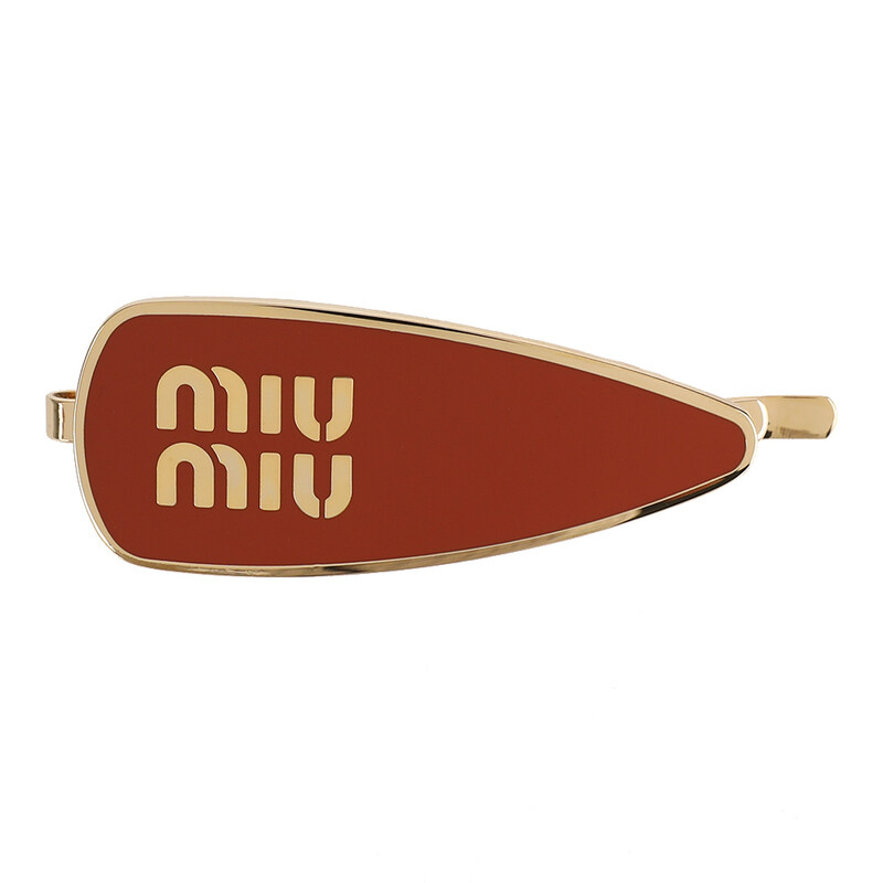 미우미우 에나멜 메탈 헤어 클립 5IF147-2F6T-F0033 - Miu Miu