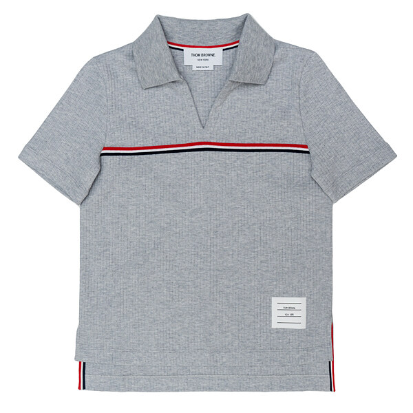라프리마 톰브라운 여성 폴로 반팔 티셔츠 FJP076AJ0066-055 - Thom Browne