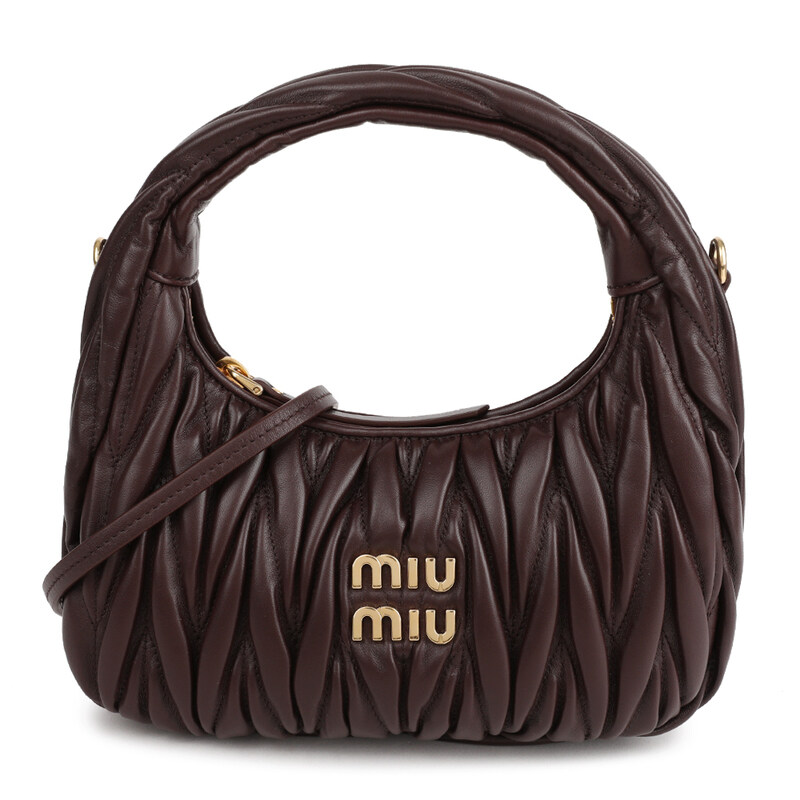 미우미우 완더 마테라쎄 나파 가죽 호보백 5BC125-AN88-F0NBL-OOY - Miu Miu