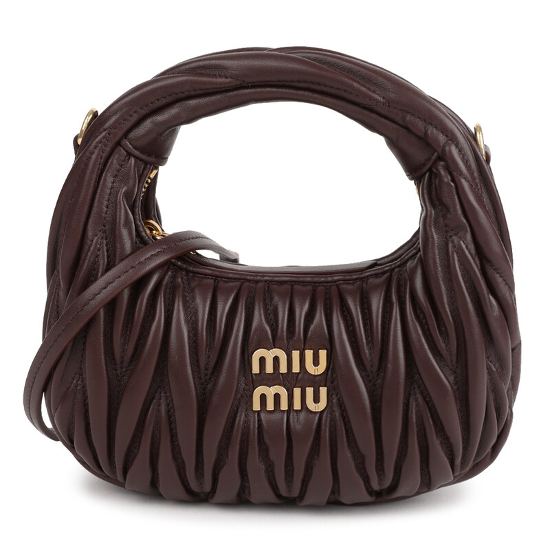미우미우 완더 마테라쎄 나파 가죽 호보백 5BP078-AN88-F0NBL-OOO - Miu Miu